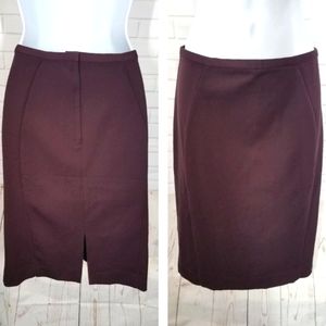 Maroon Deep Burgundy Pencil Skirt